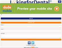 Tablet Screenshot of lookingfordental.com